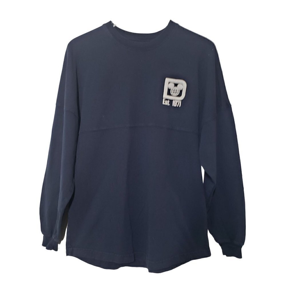 Disney Parks Spirit Jersey Walt Disney World Cotton Navy Blue Womens XS